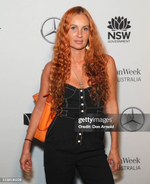 Alice McCall attends the Mercedes Benz Fashion Week Australia Resort 20 Collections Schedule Launch on March 25, 2019 in Sydney, Australia.