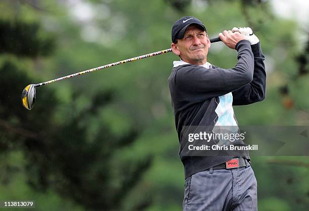 Mark Harling of Accrington & District Golf Club tees off on the 1st hole during the Glenmuir PGA Professional Championship North-West Regional...