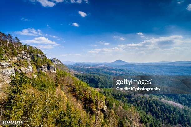 beautiful bohemian switzerland in the czech republic - czech republic stock pictures, royalty-free photos & images