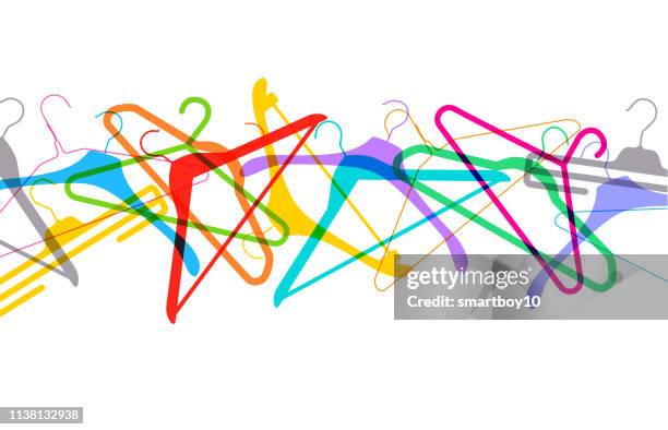 coathangers or clothes hangers - coathanger stock illustrations