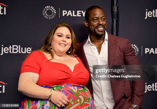 Actors Chrissy Metz and Sterling K. Brown attend The Paley Center for Media's 2019 PaleyFest LA "This Is Us" at Dolby Theatre on March 24, 2019 in...