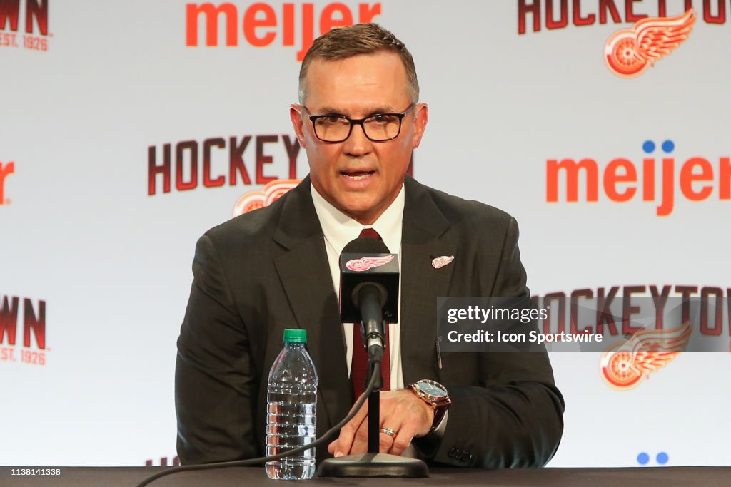 NHL: APR 19 Red Wings Introduce Steve Yzerman as New General Manager