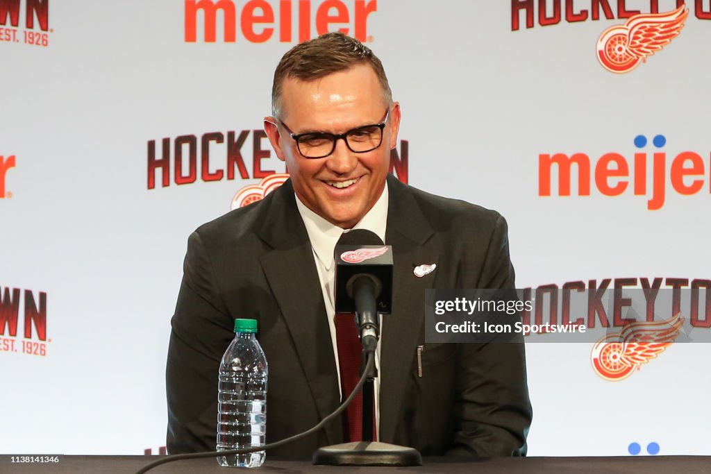 NHL: APR 19 Red Wings Introduce Steve Yzerman as New General Manager