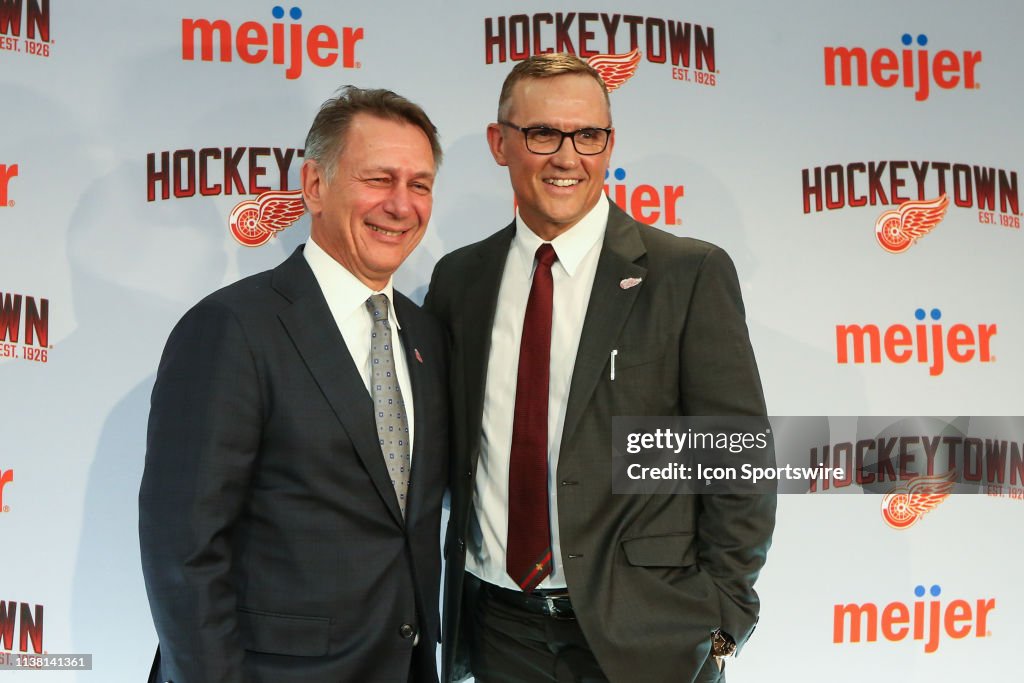 NHL: APR 19 Red Wings Introduce Steve Yzerman as New General Manager