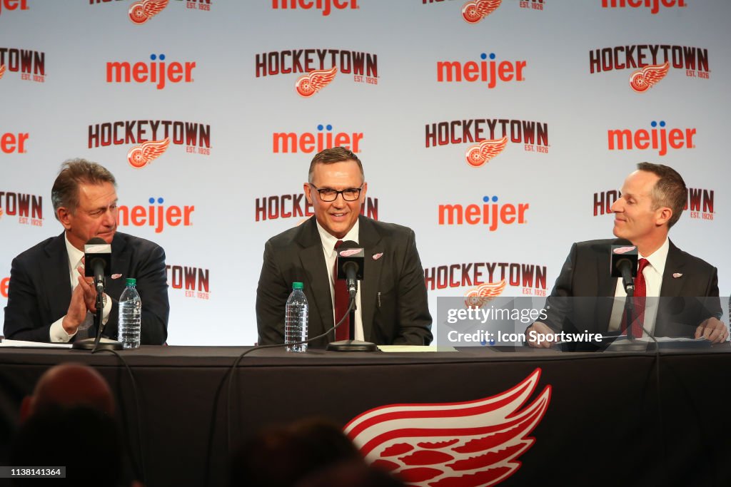 NHL: APR 19 Red Wings Introduce Steve Yzerman as New General Manager