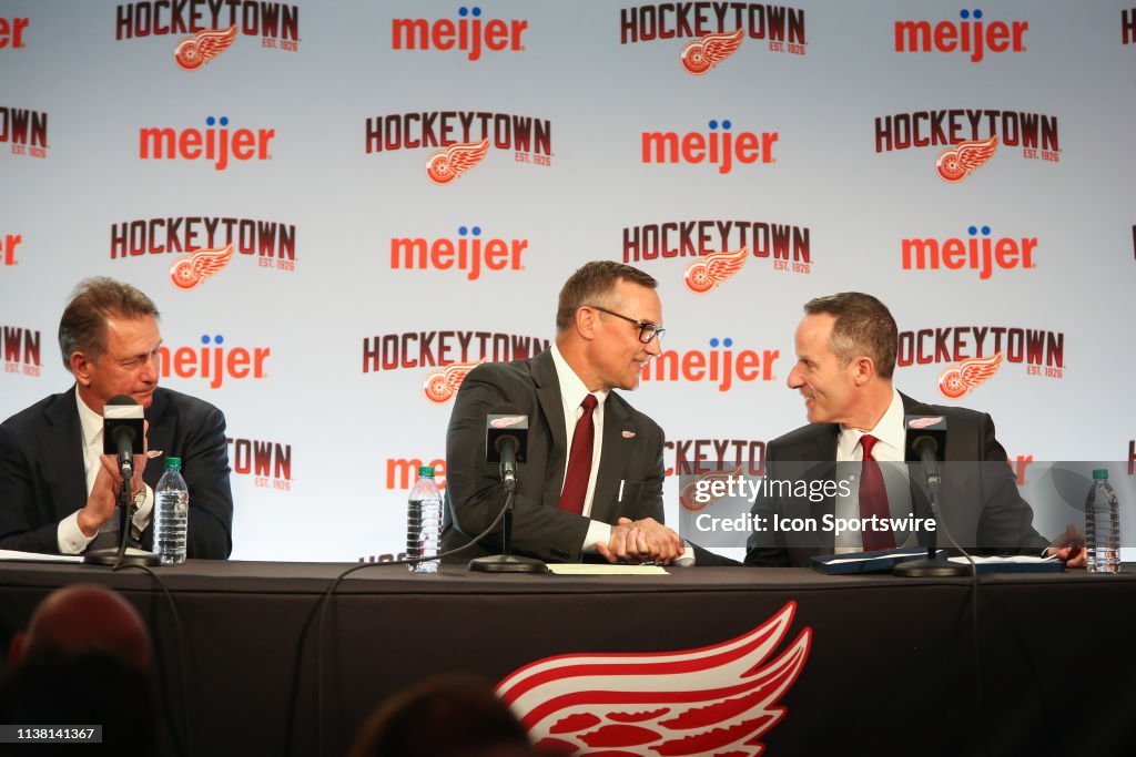 NHL: APR 19 Red Wings Introduce Steve Yzerman as New General Manager