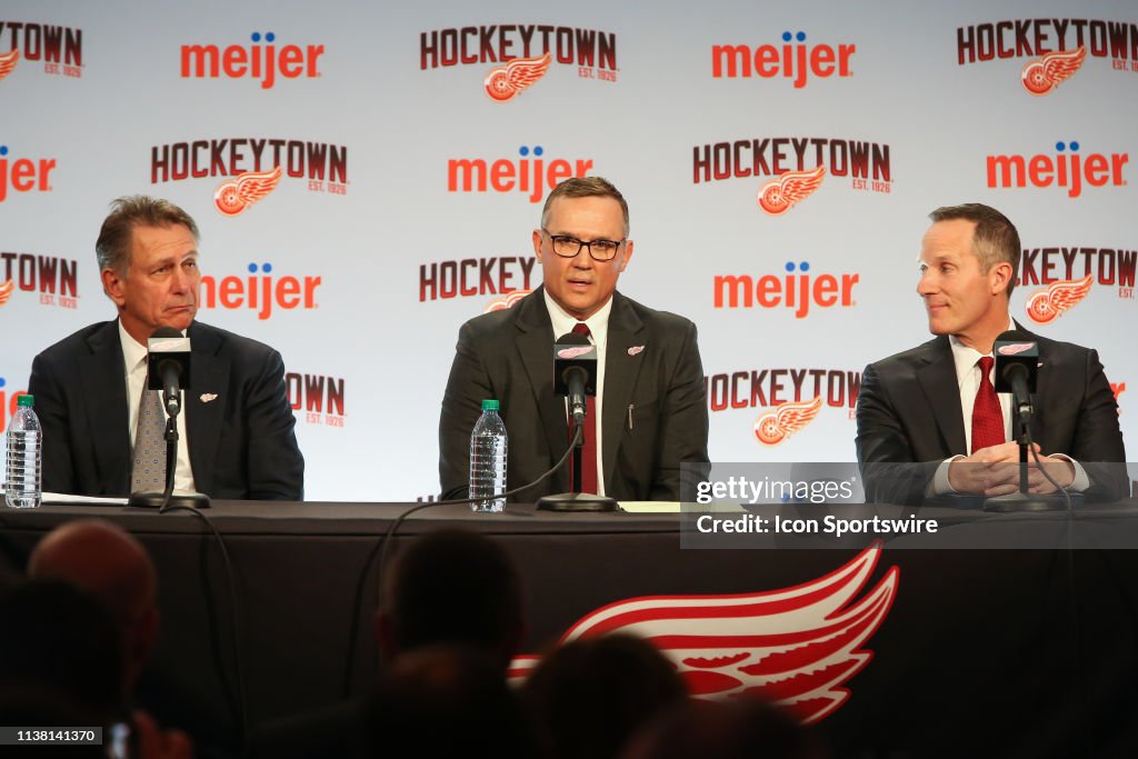 NHL: APR 19 Red Wings Introduce Steve Yzerman as New General Manager