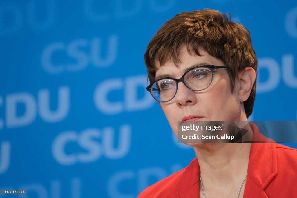 CDU And CSU Approve Joint Policy Platform For European Elections