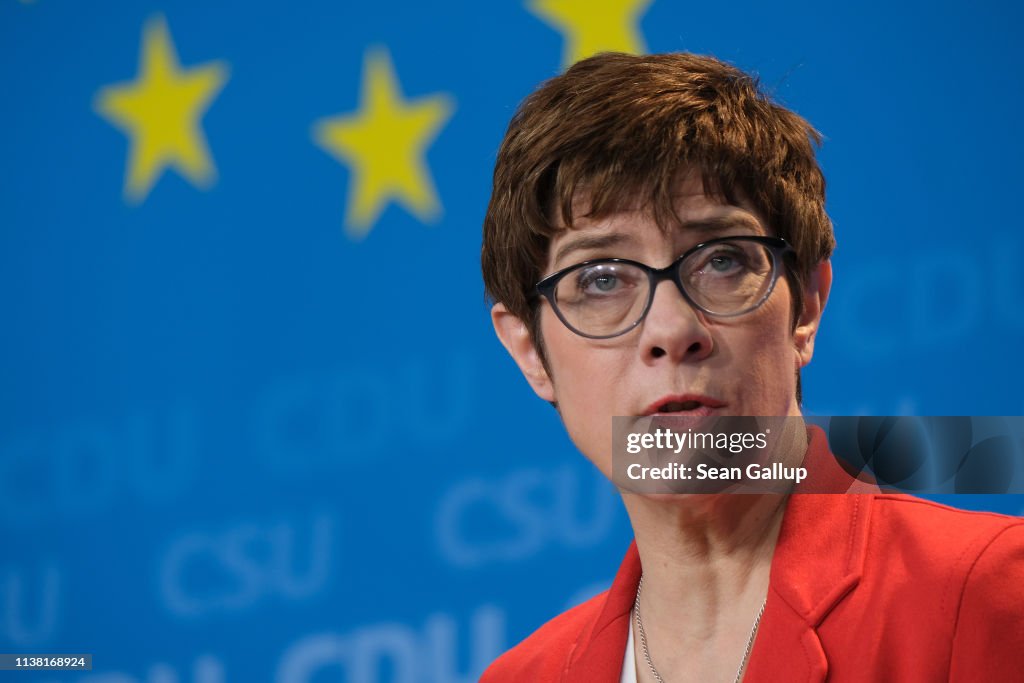 CDU And CSU Approve Joint Policy Platform For European Elections