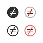 Not equal icons