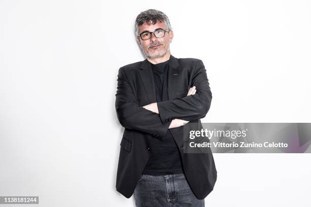 Paolo Genovese poses during Cortinametraggio on March 23, 2019 in Cortina d'Ampezzo, Italy.