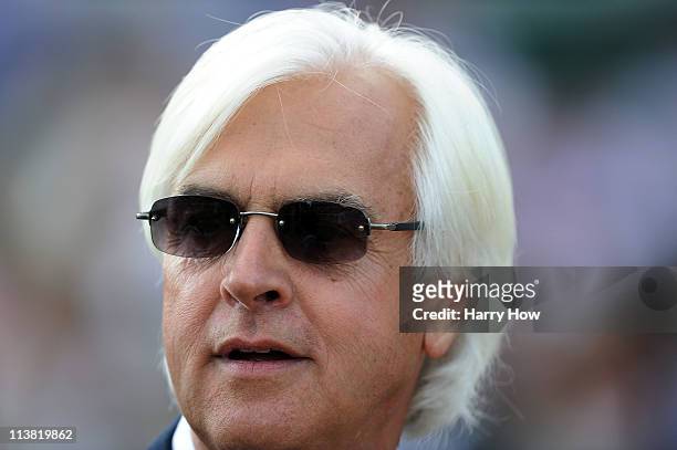 Bob Baffert, trainer of Plum Pretty looks on during the 137th Kentucky Oaks at Churchill Downs on May 6, 2011 in Louisville, Kentucky.