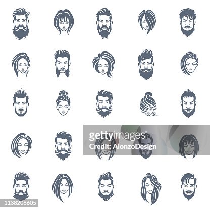 1,432 Man With Long Hair High Res Illustrations - Getty Images
