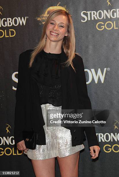 Nora Mogalle attends 'The Gold Experience' red carpet on May 6, 2011 in Milan, Italy.
