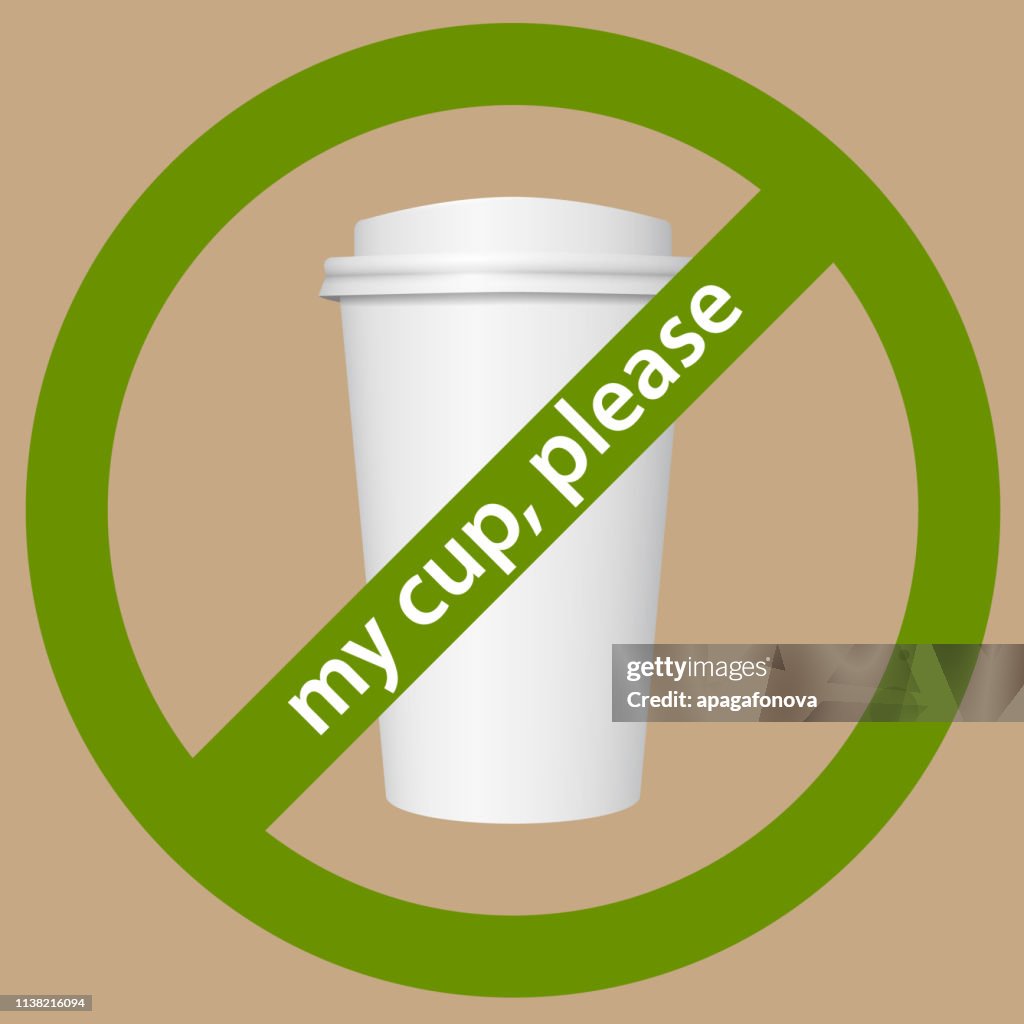 Collection Cup Sign My Cup Please Sticker Sign High-Res Vector Graphic - Getty Images