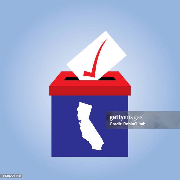california ballot box icon - election stock illustrations