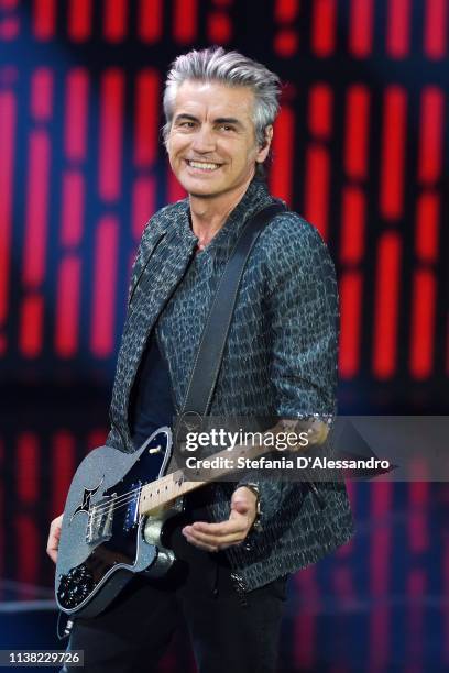 Singer Luciano Ligabue attends 'Che Tempo Che Fa' Tv Show on March 24, 2019 in Milan, Italy.