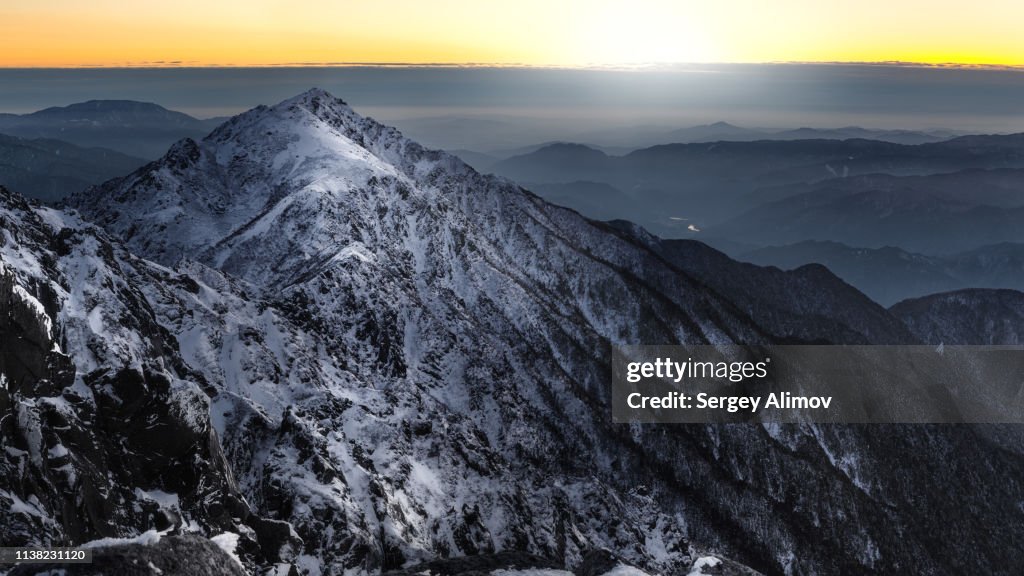 Mountain Kisomaedake late evening view