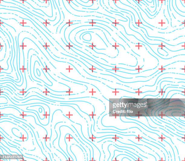 topographic map abstract background - cross shape stock illustrations