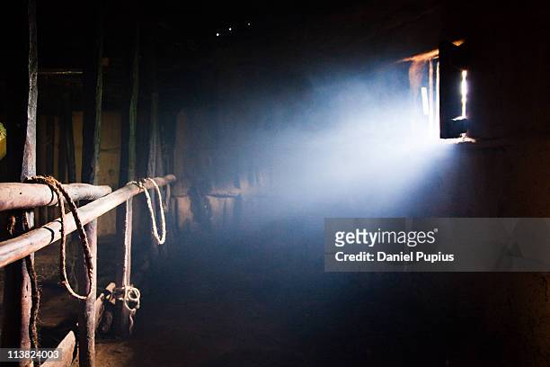 inside a massai hut - hut interior stock pictures, royalty-free photos & images