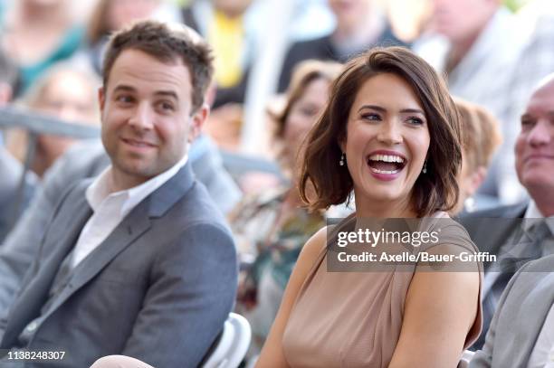 Mandy Moore and Taylor Goldsmith attend the ceremony honoring Mandy Moore with Star on the Hollywood Walk of Fame on March 25, 2019 in Hollywood,...