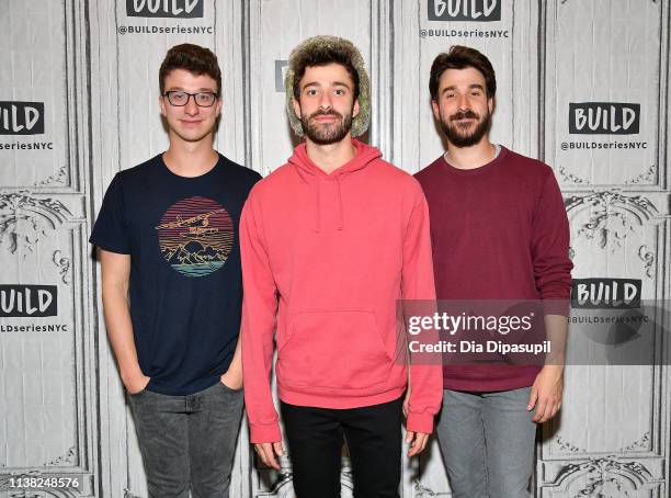 Brothers Ryan Met, Jack Met, and Adam Met of AJR visit the Build Series to discuss "Neotheater" at Build Studio on March 25, 2019 in New York City.