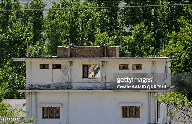 The hideout house of Al-Qaeda leader Osama bin Laden is pictured where he was killed by US Special Forces in a ground operation in Pakistan's hill...