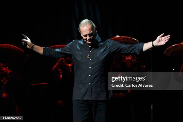 Bertin Osborne perfoms on stage at the Teatro Calderon on March 25, 2019 in Madrid, Spain.