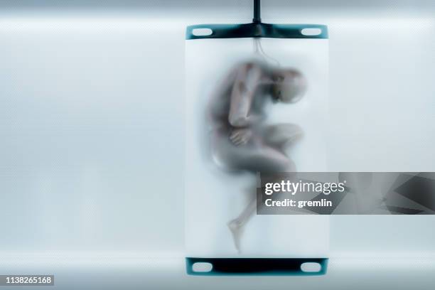 futuristic cyborg growth - hibernation stock pictures, royalty-free photos & images