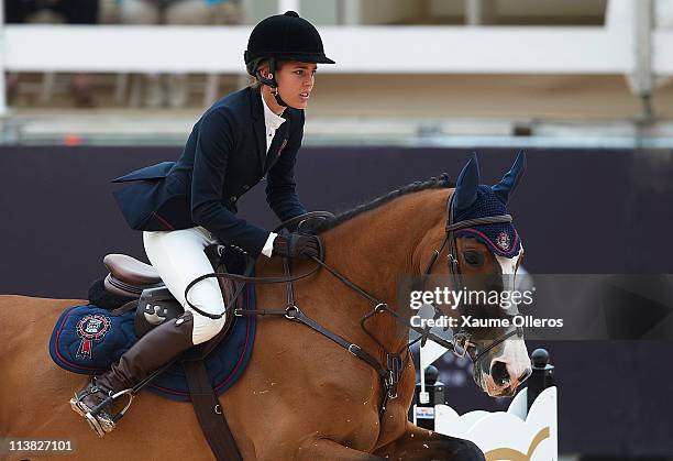 Charlotte Casiraghi in action during day one of the Global Champions Tour 2011 at Ciudad de Las Artes y Las Ciencias on May 7, 2011 in Valencia,...