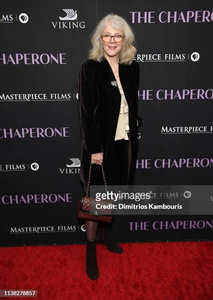 Blythe Danner attends "The Chaperone" New York Premiere at Museum of Modern Art on March 25, 2019 in New York City.