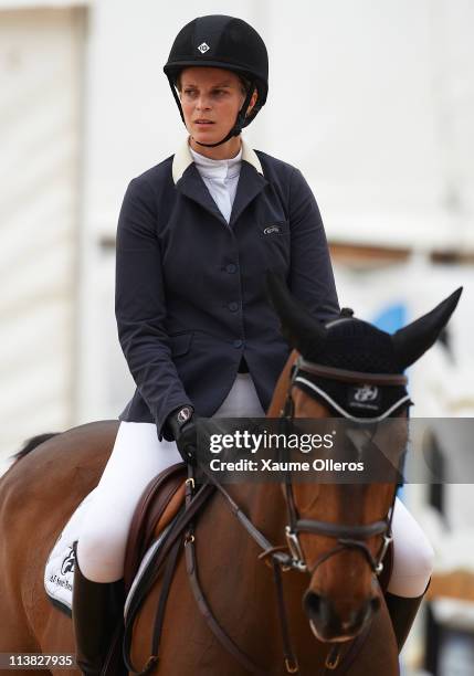 Athina Onassis warms up during day one of the Global Champions Tour 2011 at Ciudad de Las Artes y Las Ciencias on May 7, 2011 in Valencia, Spain.