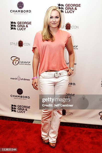 Lindsey Vonn attends the Style Icon 2011 Luxury Gifting Suite at Galt House Hotel & Suites Grand Ballroom on May 7, 2011 in Louisville, Kentucky.