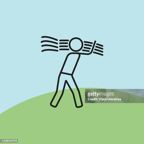 farmer icon. - people standing in field stock illustrations