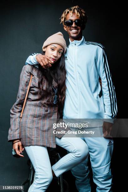 Zahrriya Smith and Nate Selassie attend the Welcome to Cannacity - 'She's Smokin' Event on April 20, 2019 in Los Angeles, California.