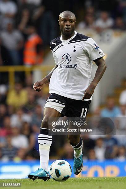 William Gallas of Spurs on the ball during the Barclays Premier League match between Tottenham Hotspur and Blackpool at White Hart Lane on May 7,...