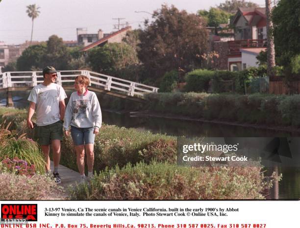 Venice, ca. The scenic canals of venice, California built in the early 1900's by Abbot Kinney to simulate the canals of Italy.