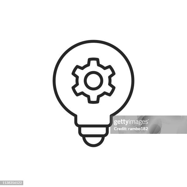 innovation line icon. editable stroke. pixel perfect. for mobile and web. - electrical troubleshooting stock illustrations
