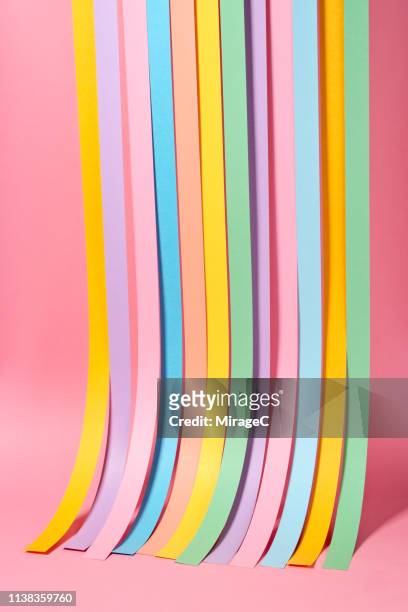 Multi Colored Paper Stripes Curtain