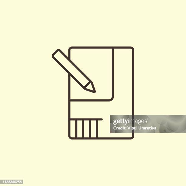 design notepad, pen - file room stock illustrations