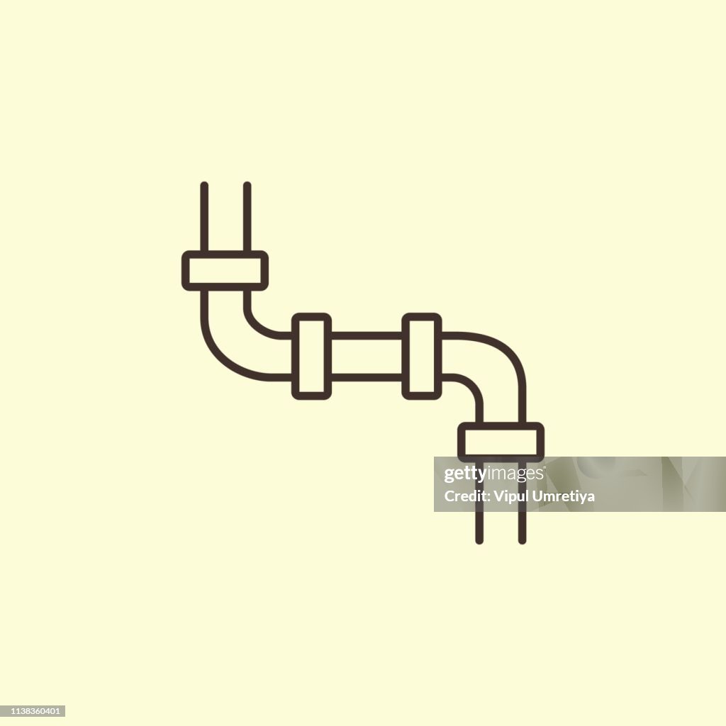 Pipe Icon Flat Graphic Design