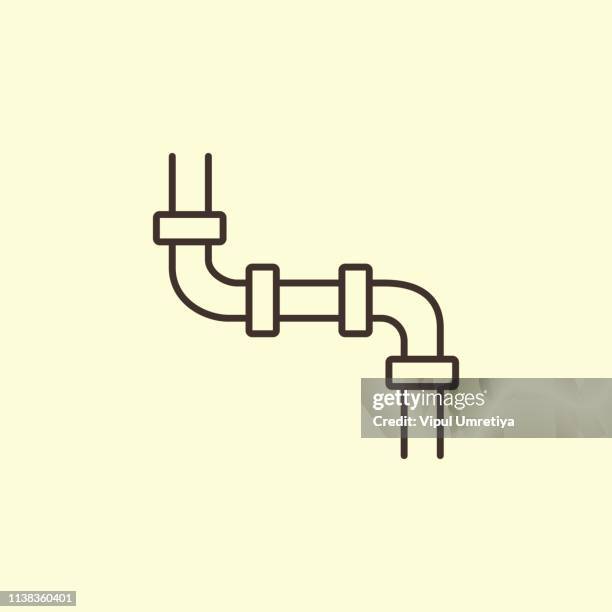 pipe icon flat graphic design - natural gas leak stock illustrations