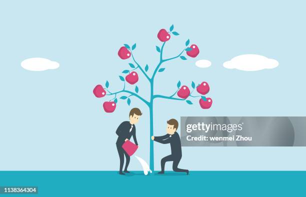 apple - fruit - orchard farmer stock illustrations