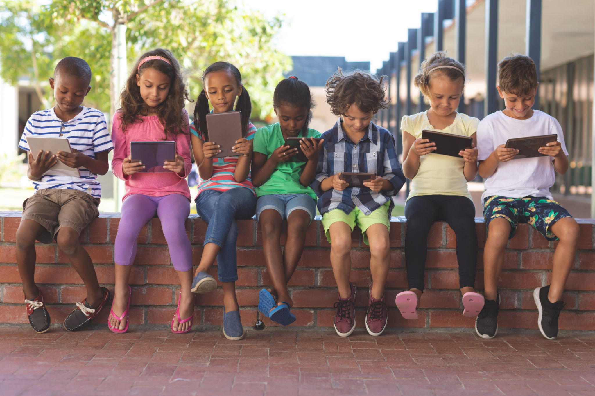 kids reading digital book