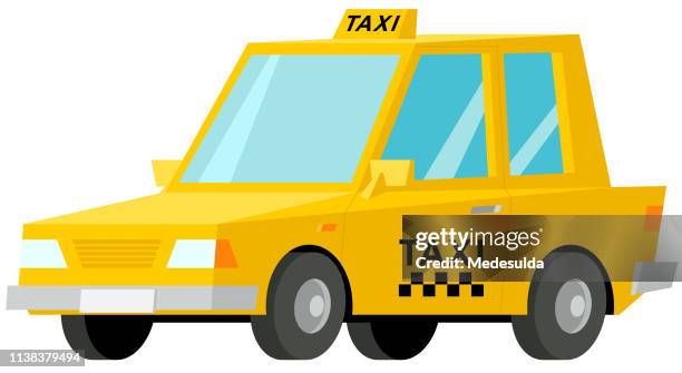 yellow cab - yellow cab stock illustrations