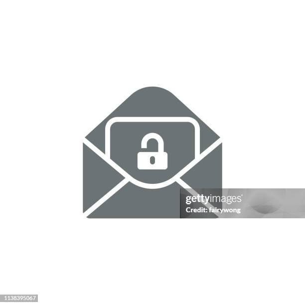 mail icon - blurred background office stock illustrations