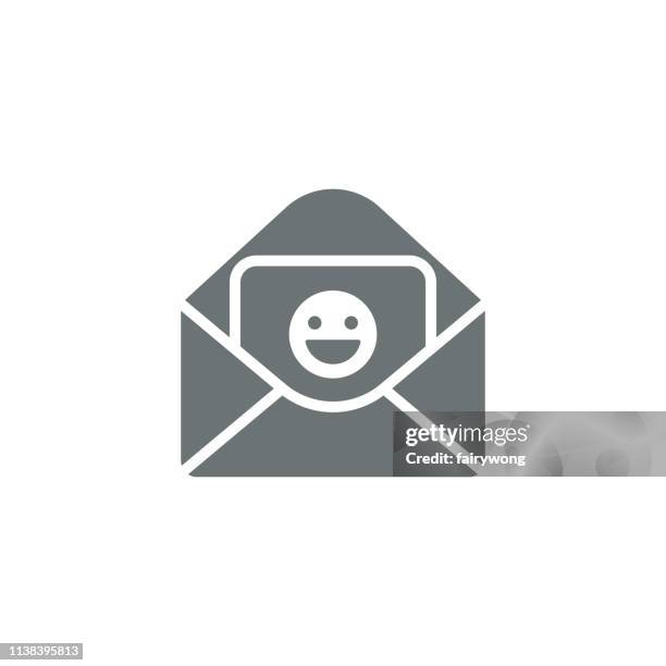 mail icon - supply chain differential focus stock illustrations