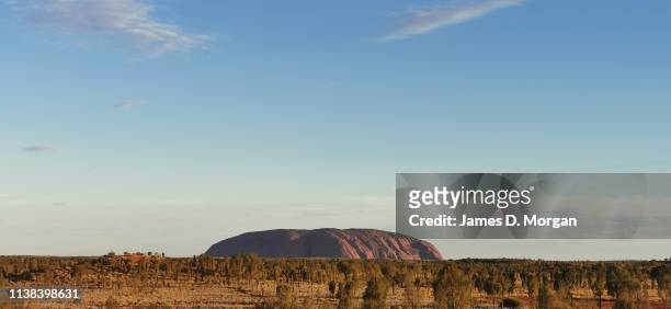 Uluru photographed during sunset using the new Huawei P30 Pro on March 19, 2019 in Uluru, Australia. The new smartphone combines low light...