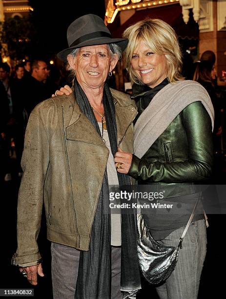 Musician Keith Richards and his wife Patti Hansen arrive at the premiere of Walt Disney Pictures' "Pirates of the Caribbean: On Stranger Tides" at...