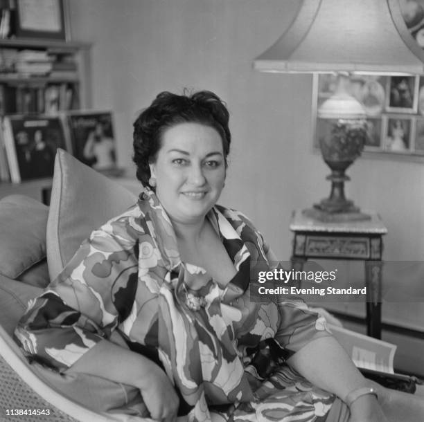 Spanish operatic soprano Montserrat Caballe , UK, 19th June 1969.